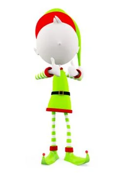 3d Elves for Christmas Illustrazione stock