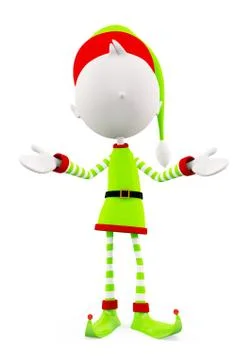 3d Elves for Christmas Stock Illustration