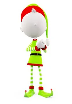 3d Elves for Christmas Stock Illustration