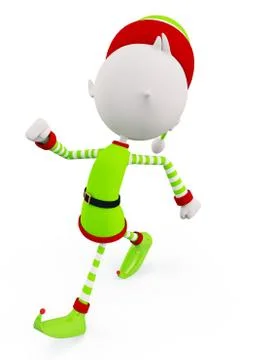 3d Elves for Christmas Stock Illustration