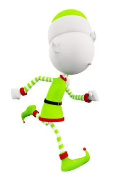 3d Elves for Christmas Stock Illustration