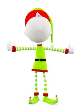 3d Elves for Christmas Stock Illustration