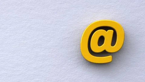 3d email at symbol on white background Stock Illustration