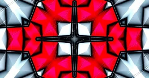 3D Embossed Abstract Geometric Structure Symmetric Pattern Background Stock Illustration