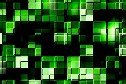 3d embossed colorful blocks - digital animation Stock Footage 96043