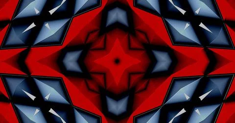 3D Embossed Tech Abstract Geometric Structure Symmetric Pattern Background Stock Illustration