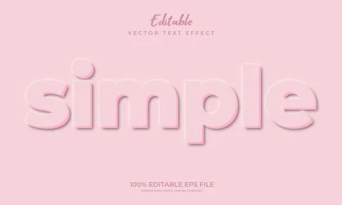 3d Embossed Vector text style effect, Editable Text Effect Illustrazione stock