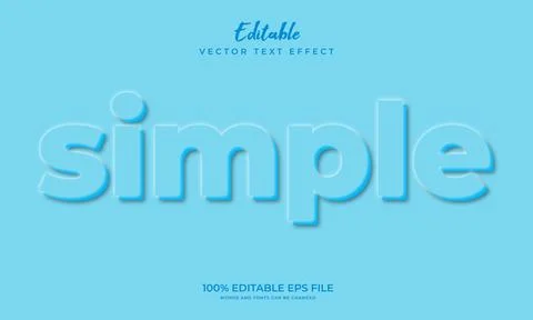 3d Embossed Vector text style effect, Editable Text Effect Stock Illustration
