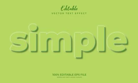 3d Embossed Vector text style effect, Editable Text Effect Stock Illustration