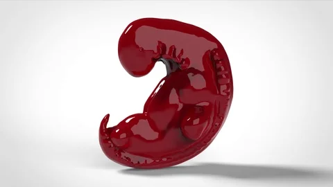 3d Embryo animation loop real 5 weeks old fetus 스톡 동영상 111949745