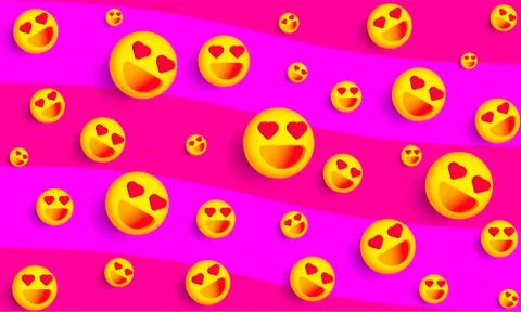 3D emoji background Stock Illustration