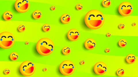 3D emoji background Stock Illustration