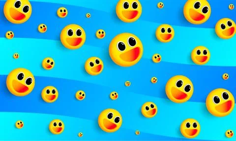 3D emoji background Stock Illustration