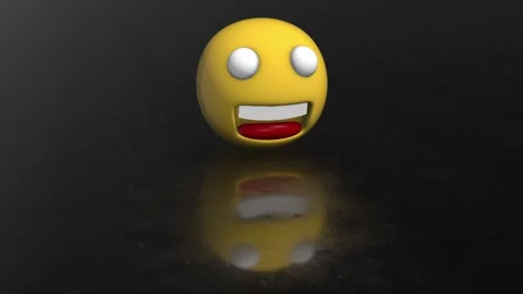3D Emoji Rotating on a Reflective Floor. Emoji Icon 3D. 4K Stock Footage 279566567