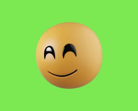 3D Emoticon Animated Looping Stock Footage 334905943