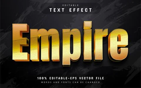 3d empire text effect editable Stock Illustration