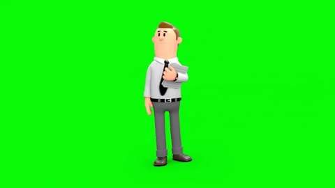 3D Employee Walking With Papers. Documents Flying Away From Hands. Vidéo 260802281