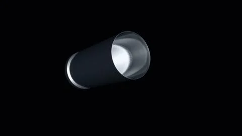 3d empty .45 bullet shell over black background. Illustrazione stock