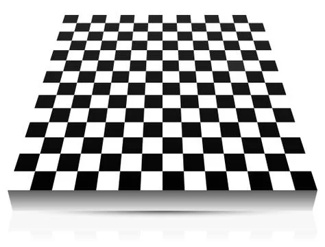 3D empty abstract chessboard Stock-Illustration