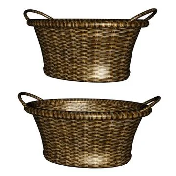 3d empty basket Stock Illustration