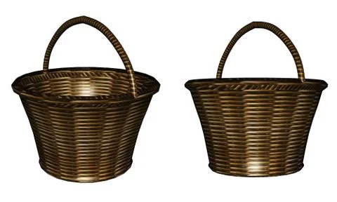 3d empty basket Stock Illustration