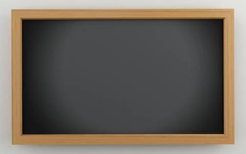 3d Empty Black Chalkboard Illustrazione stock