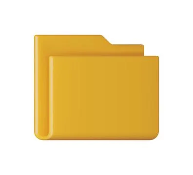 3D Empty Business Folder Isolated on White Stock Illustration