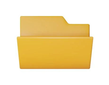 3D Empty Business Folder Isolated on White Stock Illustration