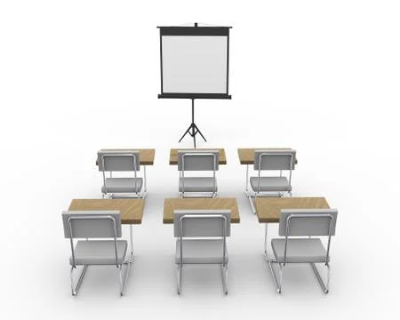 3d empty conference room Stock Illustration