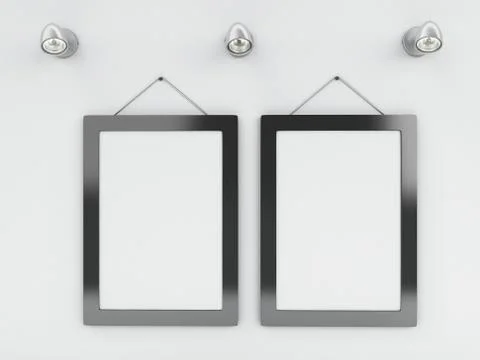 3d Empty frames template with place for your text and design Stock Illustration