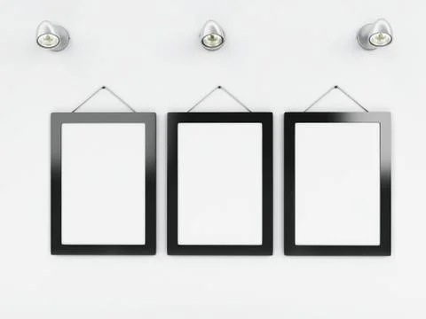 3d Empty frames template with place for your text and design 스톡 일러스트