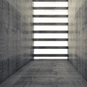 3d empty interior and concrete walls and beams Stock Illustration