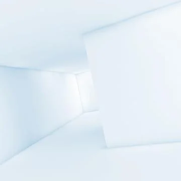 3d empty interior with cube shaped column Stock Illustration