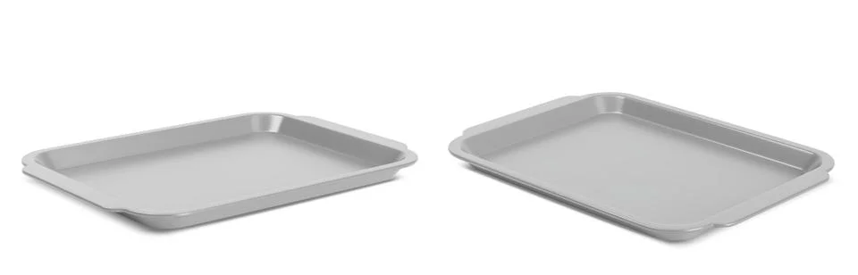3d empty plastic lunch tray with handles Stock Illustration