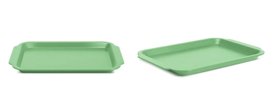 3d empty plastic lunch tray with handles Stock Illustration