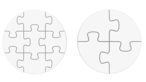 3d empty puzzle isolated on white Stockillustratie