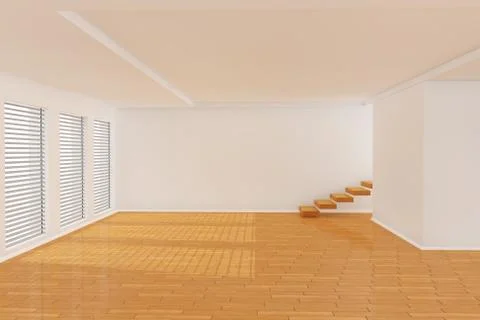 3d empty room Stock Illustration