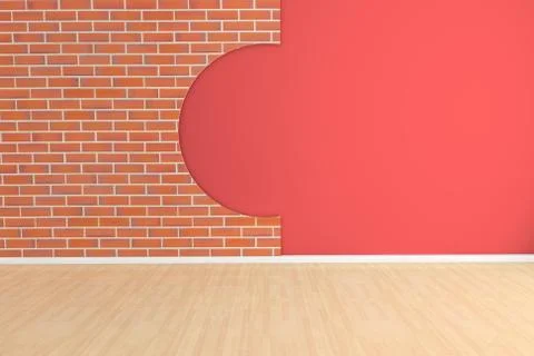 3d empty room Stock Illustration