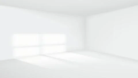 3D Empty Room Interior White Background Stock Illustration