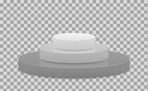 3d empty stage white podium Stock Illustration