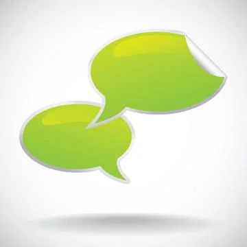 3d empty text bubbles illustration Stock Illustration