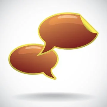 3d empty text bubbles illustration Illustrazione stock