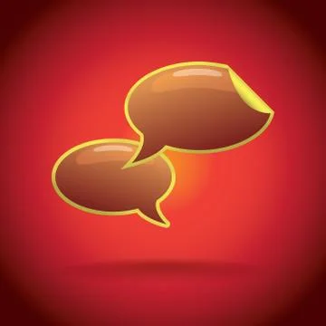3d empty text bubbles illustration Stock Illustration