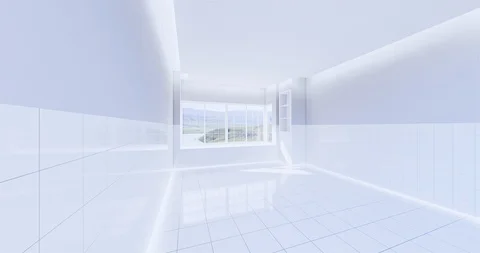 3d empty toilet Stock Footage 129109626