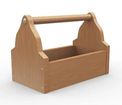 3d empty toolbox Stock Illustration