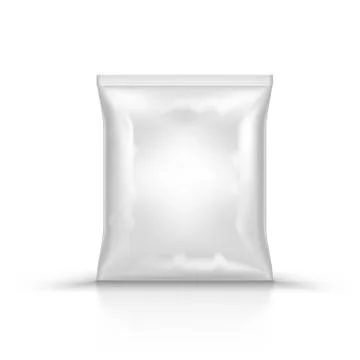 3D Empty Vertical Sealed Plastic Foil Bag Stock-Illustration
