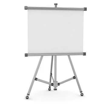 3d empty whiteboard Illustrazione stock