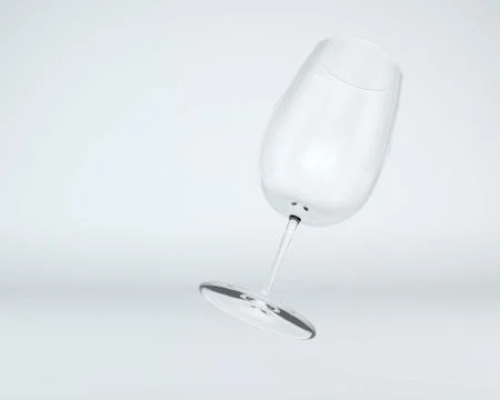 3d empty wine glass Stock Illustration