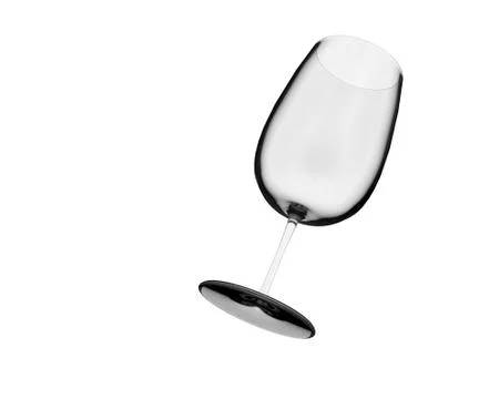 3d empty wine glass Stock Illustration
