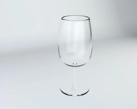3d empty wine glass Stock Illustration